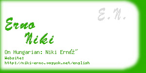 erno niki business card